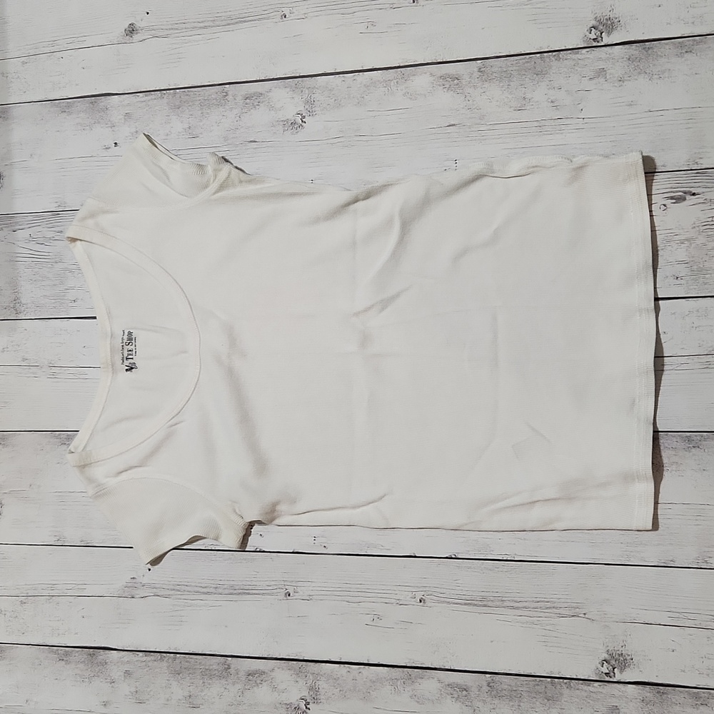 TEE SHOP Fashion's Best Kept Secret White Tee Womens Large